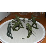 Lot 5 Louis Marx 5.5&quot; INCH WW2 American ww2 world war two soldier Vintag... - $82.31 CAD