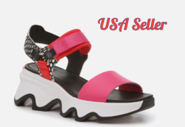 SOREL Kinetic Impact High Sandal Nico Hot Pink/Sea Salt/Black Women Leat... - $165.84+