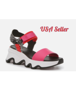 SOREL Kinetic Impact High Sandal Nico Hot Pink/Sea Salt/Black Women Leather Heel - $165.84 - $166.22