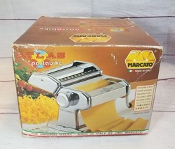 Vintage Marcato Atlas 150 Chrome Pasta Maker Machine Hand Crank Made In Italy  - £42.68 GBP