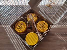 Ukrainian organic honey set, acacia and sunflower pure honey gift kit - £58.72 GBP