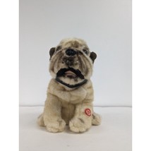 Vintage L T Toys Bulldog Shar Pei Brown Dog Stuffed Animal 10&quot; - £19.74 GBP