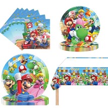 41Pack Mario Birthday Decorations, 20 Plates(7Inch 10Pcs 9Inch 10Pcs), 2... - £20.43 GBP