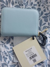 Brand New Moncrief Small Ziparound Sky Blue Purse In Pebble Grain Leather - £55.08 GBP