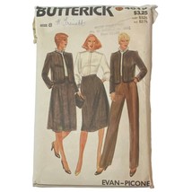 1980s Butterick 4015 Evan-Picone Misses Jacket Blouse Skirt Pants 8 Wool - £7.88 GBP