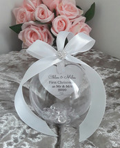 8cm Beautiful First Christmas as Mr and Mrs Bauble, Mr and Mrs Ornament, Persona - £11.17 GBP