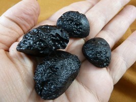 (x-360) set of 4 small Tektites TEKTITE from Impact 700,000 years ago sp... - $225.36 MXN