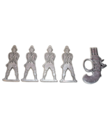 5 Vintage Wilton Armetale Pewter Napkin Holders Revolutionary War Soldie... - $34.19 CAD