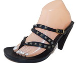 YIN Italian Made Studded Sandals Molded Footbed High Heel 40/9 New Anthro - $27.68