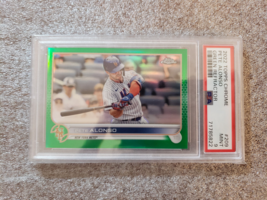 2022 Topps Chrome Pete Alonso Green Refractor PSA 9 Mint NY Mets 76/99 - £54.75 GBP