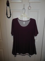 Ladies Lularoe Perfect Tee Medium w Paparazzi Necklace&amp;2 Pair Earrings(36) - £15.98 GBP