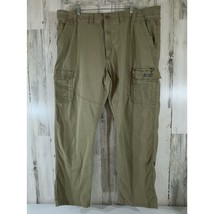 Wrangler Mens Cargo Pants Size 44x32 (43x31) Khaki Utility Hiking Work - £11.94 GBP