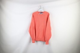 Vintage 90s Ralph Lauren Mens Size Large Cotton Knit Crewneck Sweater Pink - £46.53 GBP