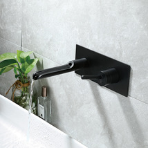 black classic Solid Brass Wall Mounted Basin Faucet Single Handle  - $159.99