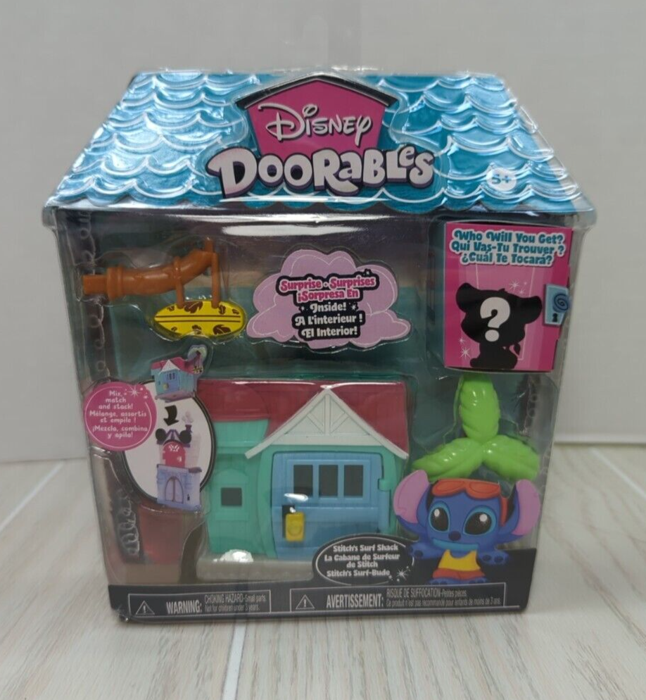 Disney Doorables mini stack playset Stitch's surf shack includes figure