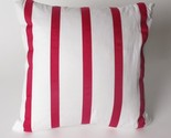 Charisma BLOOM ribbon stripe deco pillow White Magenta NWT - $34.51