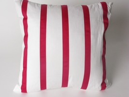 Charisma BLOOM ribbon stripe deco pillow White Magenta NWT - £27.58 GBP