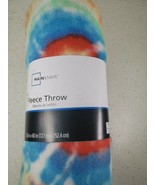 Mainstays Fleece Throw Blanket 50&quot; x 60&quot; Tie Dye New - £12.03 GBP