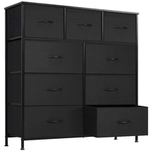 Alvantor Tall Dresser Fabric Storage Tower ,Wooden Top for Kid Room, Clo... - $76.07