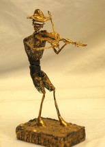 Metal Art Sculpture Fiddle Guy Wayne Burke Barbados Souvenir - £23.93 GBP