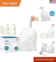 Reinforced Drawstring Garbage Liners - 200 ct Heavy Duty Trash Bags 10.5... - $56.50