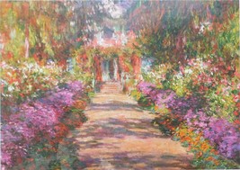 Piatnik Monet Garden in Giverny 1000 pc Jigsaw Puzzle Impressionism Flowers - £14.23 GBP