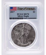 2017 Silber 1oz American Eagle Erste Streik PCGS Ausgewählten Ms 70 - $2,557.73 MXN