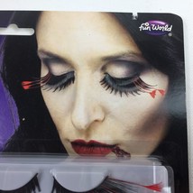 Halloween Vampire Eyes Makeup Kit Black Red Eyelashes Blood Lipstick Pencil - $10.99