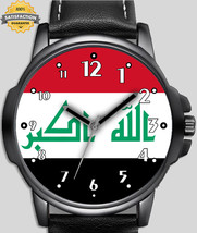 Flag Of Iraq Unique Stylish Wrist Watch - $54.99
