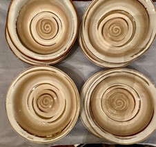 Gourmet Expressions Marble Swirl Dinner Plates (5) 11-1/2&quot;  Stoneware - £39.05 GBP