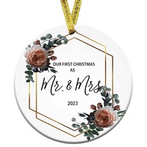 2023 Our First Christmas As Mr &amp; Mrs 1St Christmas Ornament Wedding Gift Newlywe - £18.97 GBP
