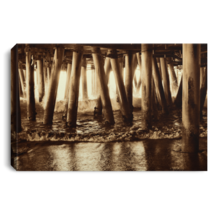 Canvas Print &quot;Under the Pier 2&quot; (Sepia) - $39.59+