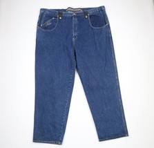 NOS Vintage 90s Streetwear Mens 50x32 Baggy Loose Fit Wide Leg Denim Jeans Blue - £78.31 GBP