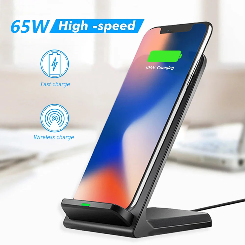 House Home 65W Wireless Charger Stand USB C Charger Wireless For A 14 13 12 Pro  - £26.37 GBP