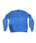 Polo Ralph Lauren Pullover Sweater Mens Blue  Pima Cotton Long Sleeve Si... - $20.33 CAD