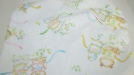 Vintage Shirt Tales baby hooded towel terry cloth Dundee animal print FLAW - $10.29