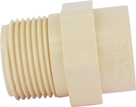Charlotte Pipe 1/2 Cts Cpvc Male Thread To Cpvc Adapter Cold Water Only - £5.53 GBP