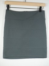 Vtg Charlotte Russe Gray Mini Skirt Sz Small Zipper Pencil Strait - £11.72 GBP