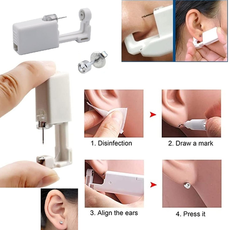 Pimoys 2Pcs Painless Ear Piercing Gun Disposable Safety Asepsis Piercing Tool Ki Item image 3