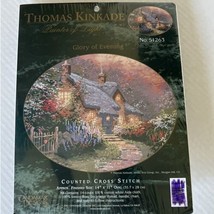 Thomas Kinkade Glory of Evening #51263 Counted Cross Stitch Kit 14&quot; x 11&quot;  Oval - £14.02 GBP