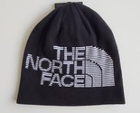 THE NORTH FACE REVERSIBLE HIGHLINE BANNER BEANIE ONE SIZE BLACK/WHITE - £22.15 GBP