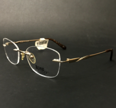 Technolite Clear Eyeglasses Frames TFD 6002 YG Yellow Gold Crystals 52-17-135 - £33.26 GBP