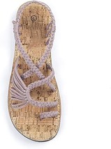 Handmade Leather Flat Sandals for Women Palm Leaf, Beach Flats Slides Sandals - $29.99