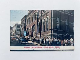 Ryman Auditorium Grand Ole Opry Nashville Tennessee Crowd c1950 Postcard Writing - £3.79 GBP