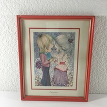 Engagement Couple Vintage 1974 Scafa Tornabene Litho Art Proposal Retro Framed - £15.03 GBP