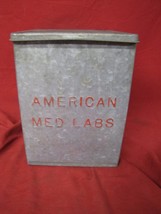 Vintage American Med Labs Galvanized Tin Cooler - $59.39