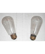Old light bulbs-2--probably Edison...Clear Elongated Shape - £15.69 GBP