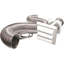 Lambro Industries 313W White 4&quot;/5&#39; Semi-Rigid Duct Louvered Vent Kit - $46.26 CAD