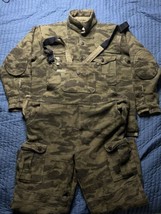 Columbia Wool Blend Camo Hunting Coat &amp; Bib Overalls Men’s XL - $148.50