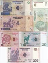 Congo, (Set of 6) All Different Issues congo Banknote, XF, XF UNC - $33.09